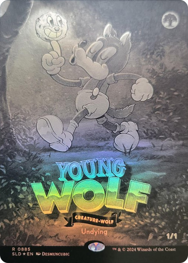 Young Wolf (Black & White Foil) [Secret Lair Drop Series] | Good Games North