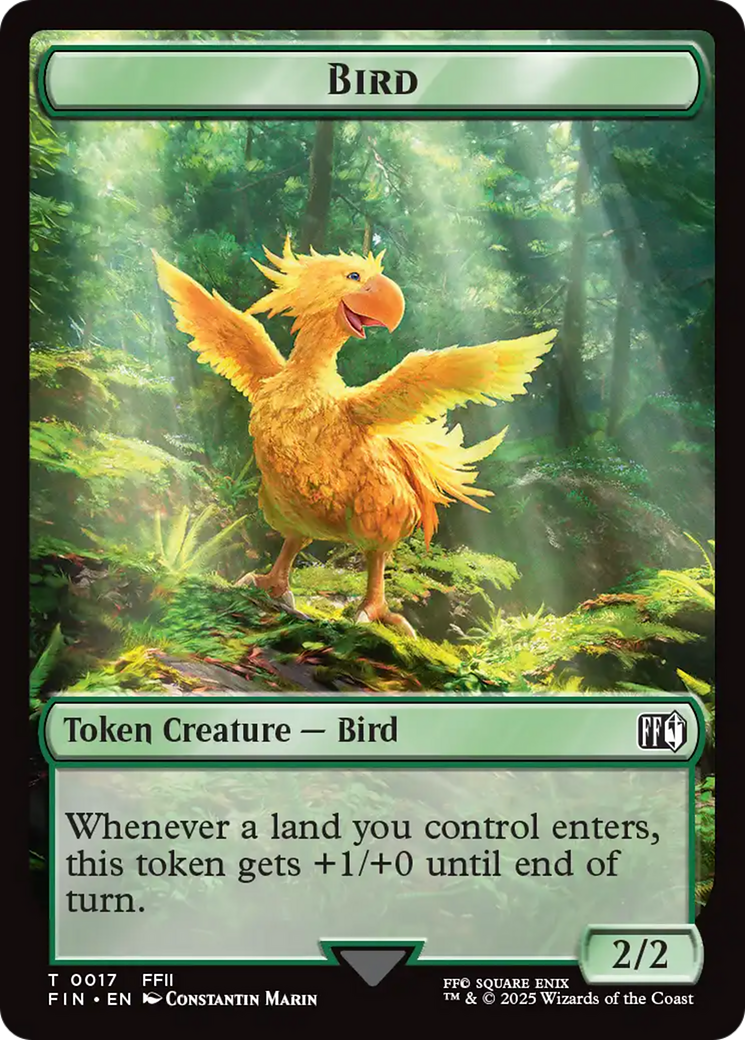 Bird (0017) // Wizard (0015) Double-Sided Token [FINAL FANTASY Tokens] | Good Games North