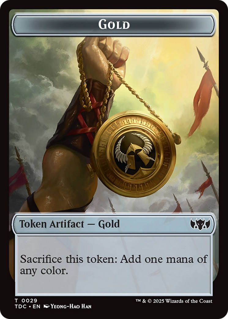 Elemental (0016) // Gold Double-Sided Token [Tarkir: Dragonstorm Commander Tokens] | Good Games North