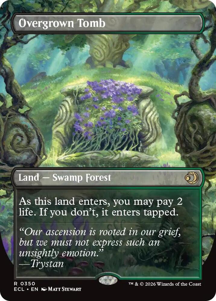 Overgrown Tomb  350/273 (Lorwyn Eclipsed)  - Borderless Foil | Good Games North