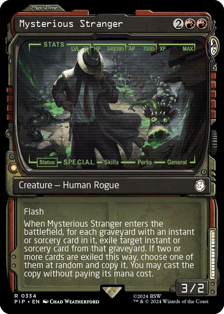 Mysterious Stranger 334/326 (Universes Beyond: Fallout)  - Showcase Foil | Good Games North