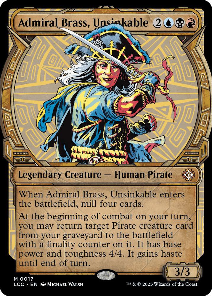 Admiral Brass Unsinkable Showcase (Commander: The Lost Caverns of Ixalan)  - Foil | Good Games North