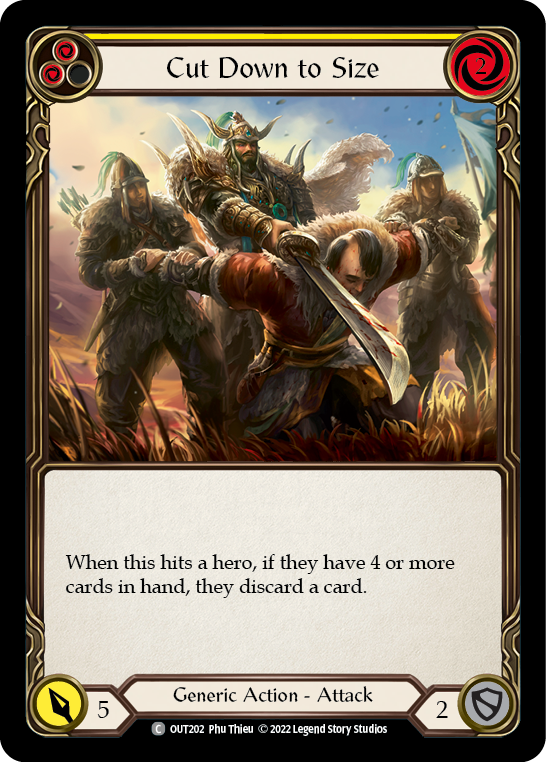 Cut Down to Size (Yellow) [OUT202] (Outsiders)  Rainbow Foil | Good Games North