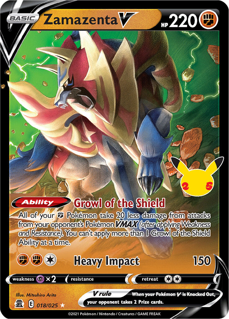 Zamazenta V (018/025) [Celebrations: 25th Anniversary] | Good Games North