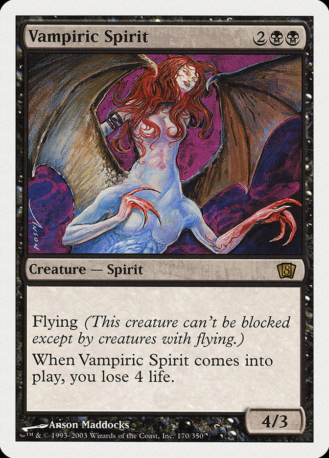 Vampiric Spirit (8th Edition) [Oversize Cards] | Good Games North