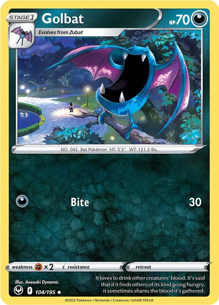 Golbat (104/195) [Sword & Shield: Silver Tempest] | Good Games North