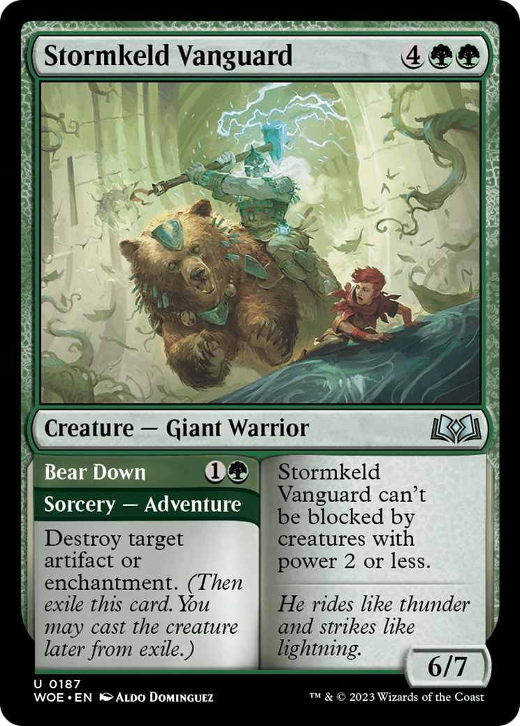Stormkeld Vanguard // Bear Down [Wilds of Eldraine] | Good Games North