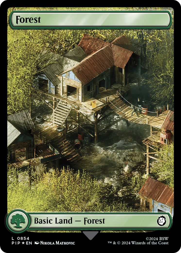 Forest (0854) (Surge Foil) [Fallout] | Good Games North