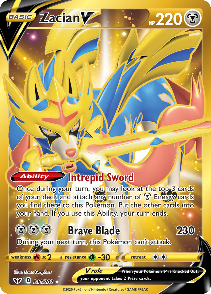Zacian V (211/202) [Sword & Shield: Base Set] | Good Games North