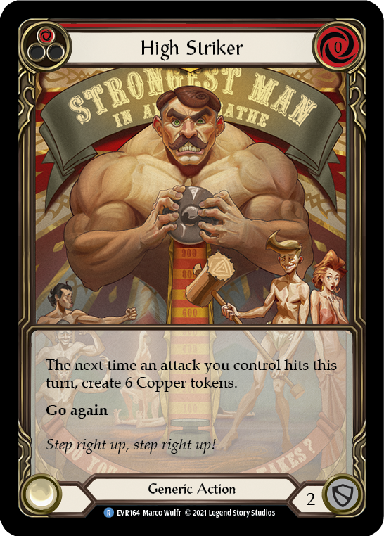 High Striker (Red) [EVR164] (Everfest)  1st Edition Extended Art Rainbow Foil | Good Games North