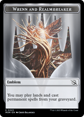 Elemental (9) // Wrenn and Realmbreaker Emblem Double-Sided Token [March of the Machine Tokens] | Good Games North