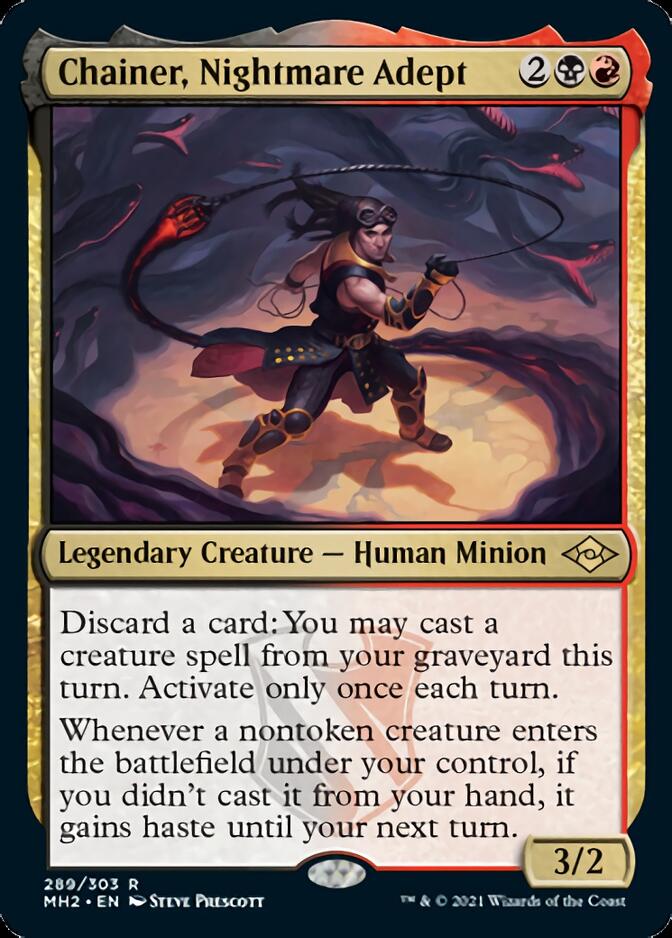 Chainer, Nightmare Adept (Foil Etched) [Modern Horizons 2] | Good Games North