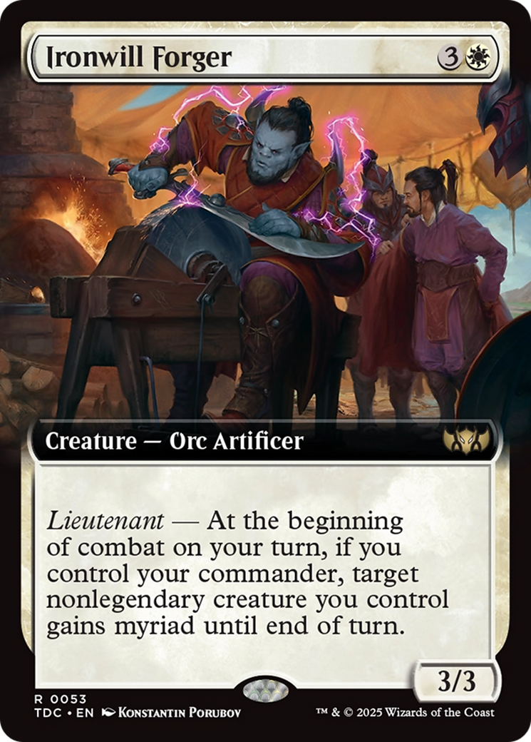 Ironwill Forger (Extended Art) [Tarkir: Dragonstorm Commander] | Good Games North