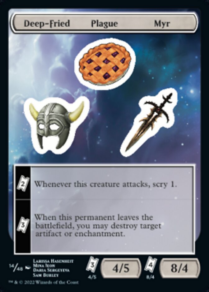 Deep-Fried Plague Myr [Unfinity Stickers] | Good Games North