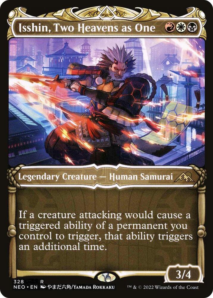 Isshin Two Heavens as One Showcase (Kamigawa: Neon Dynasty)  - Foil | Good Games North