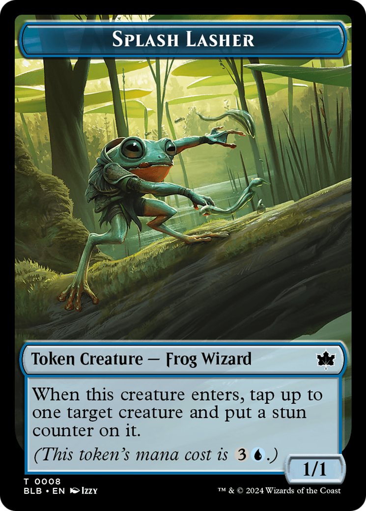 Splash Lasher Token [Bloomburrow Tokens] | Good Games North