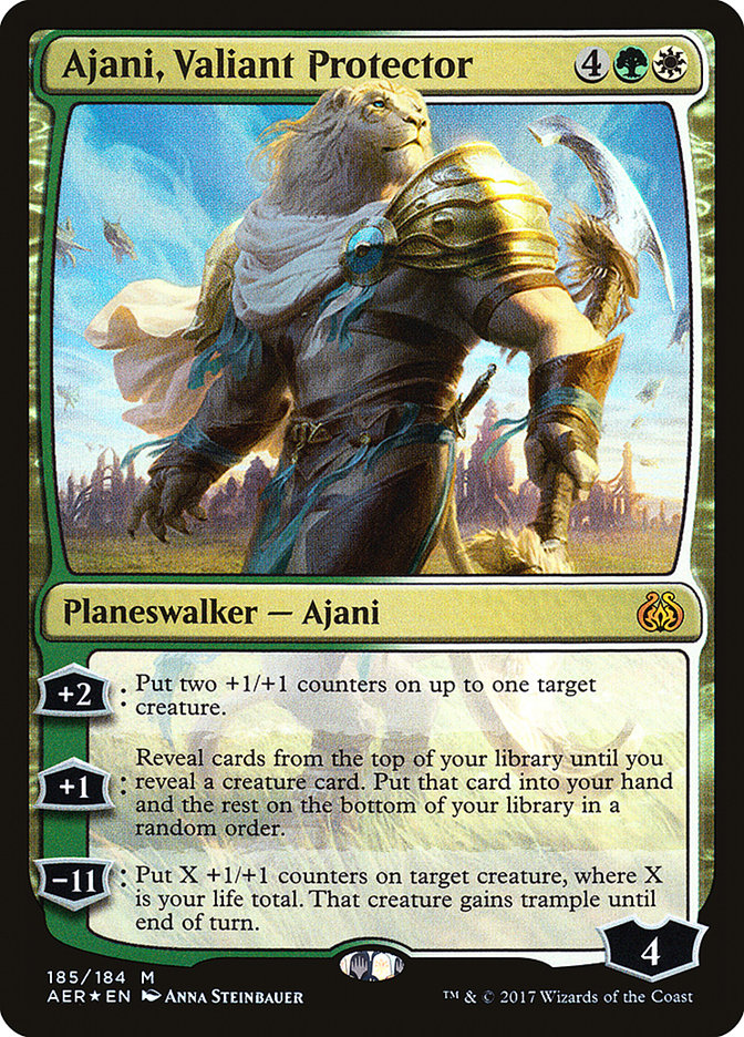 Ajani, Valiant Protector (Aether Revolt)  - Foil | Good Games North
