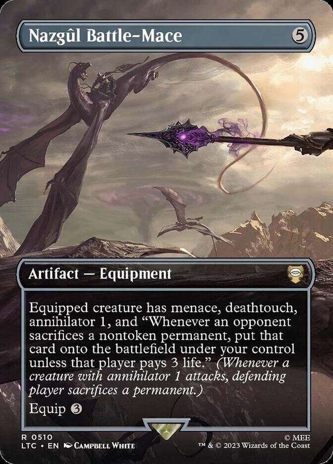 Nazgûl Battle-Mace 510 (Commander: The Lord of the Rings: Tales of Middle-earth)  - Borderless Foil | Good Games North