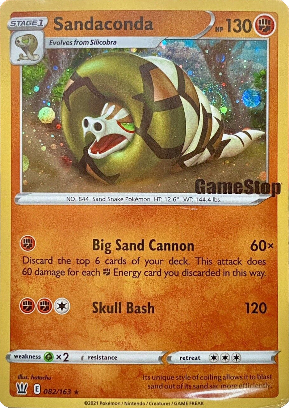 Sandaconda (082/163) (GameStop Exclusive) [Sword & Shield: Battle Styles] | Good Games North