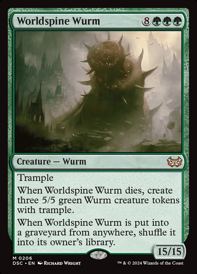 Worldspine Wurm (Commander: Duskmourn: House of Horror)  | Good Games North