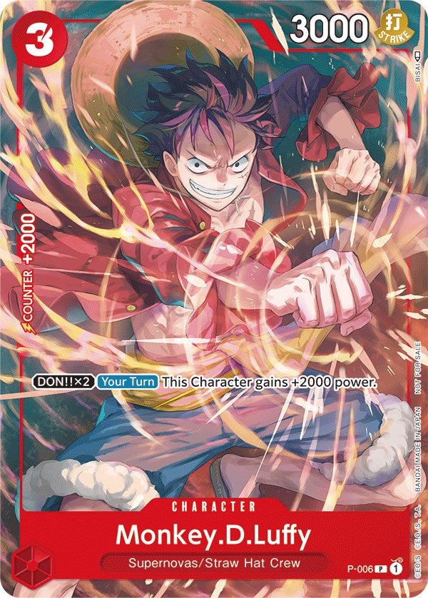 Monkey.D.Luffy (P-006) (Tournament Pack Vol. 1) [One Piece Promotion Cards] | Good Games North