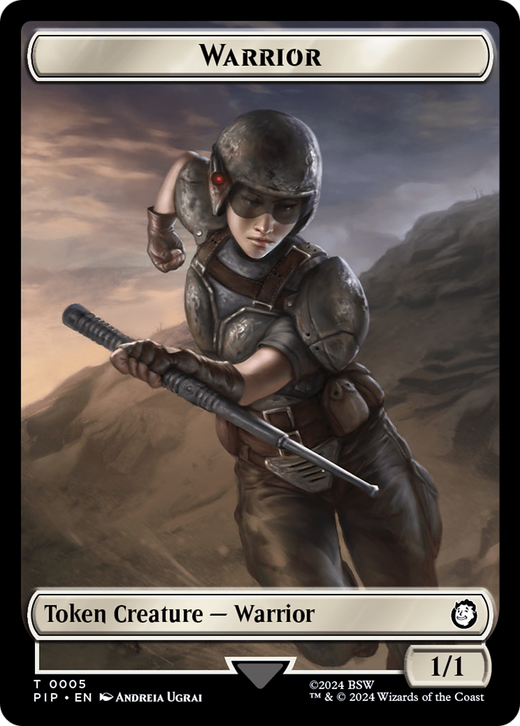 Energy Reserve // Warrior Double-Sided Token [Fallout Tokens] | Good Games North