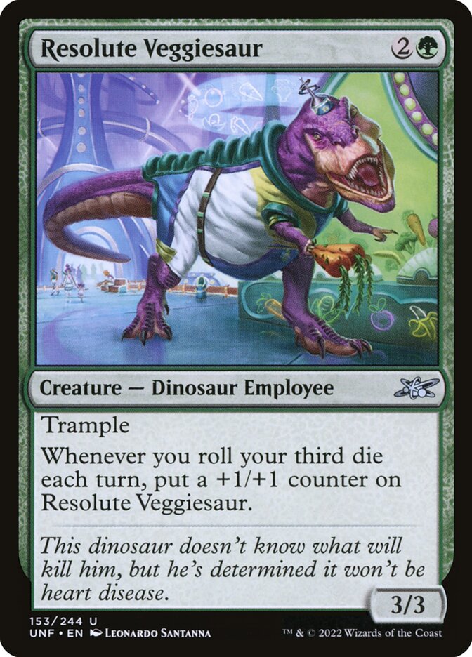 Resolute Veggiesaur 153/244 (Unfinity)  - Foil | Good Games North