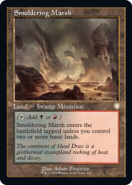 Smoldering Marsh Retro Frame (Commander: The Brothers' War)  | Good Games North