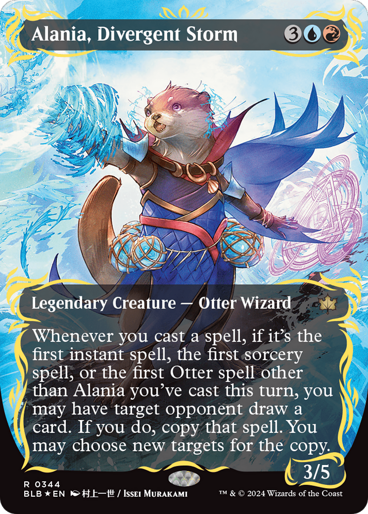Alania, Divergent Storm (Borderless) (Raised Foil) [Bloomburrow] | Good Games North