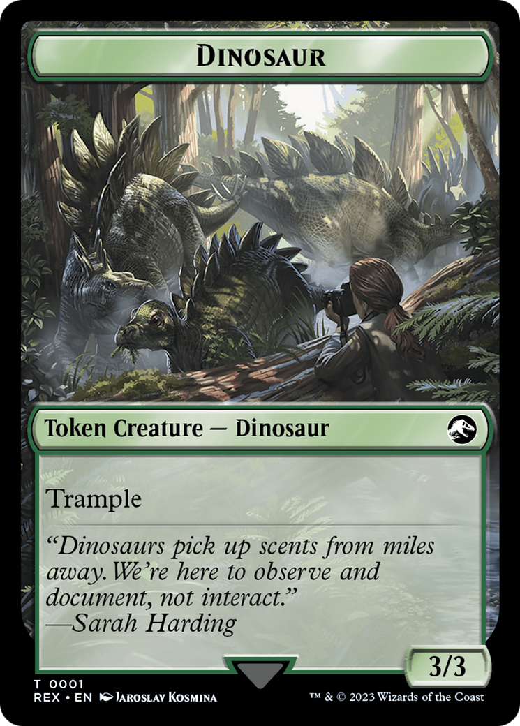 Gnome // Dinosaur (0001) Double-Sided Token [The Lost Caverns of Ixalan Tokens] | Good Games North