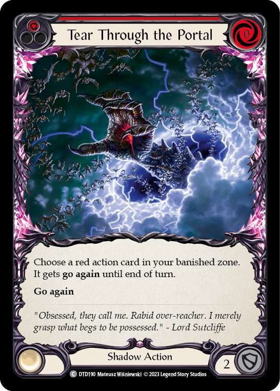 Tear Through the Portal (Red) [DTD190] (Dusk Till Dawn)  Rainbow Foil | Good Games North