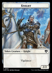 Treasure // Knight Double-Sided Token [Commander Masters Tokens] | Good Games North