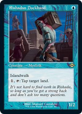 Rishadan Dockhand Retro Frame Foil Etched 391 (Modern Horizons 2)  - Foil | Good Games North