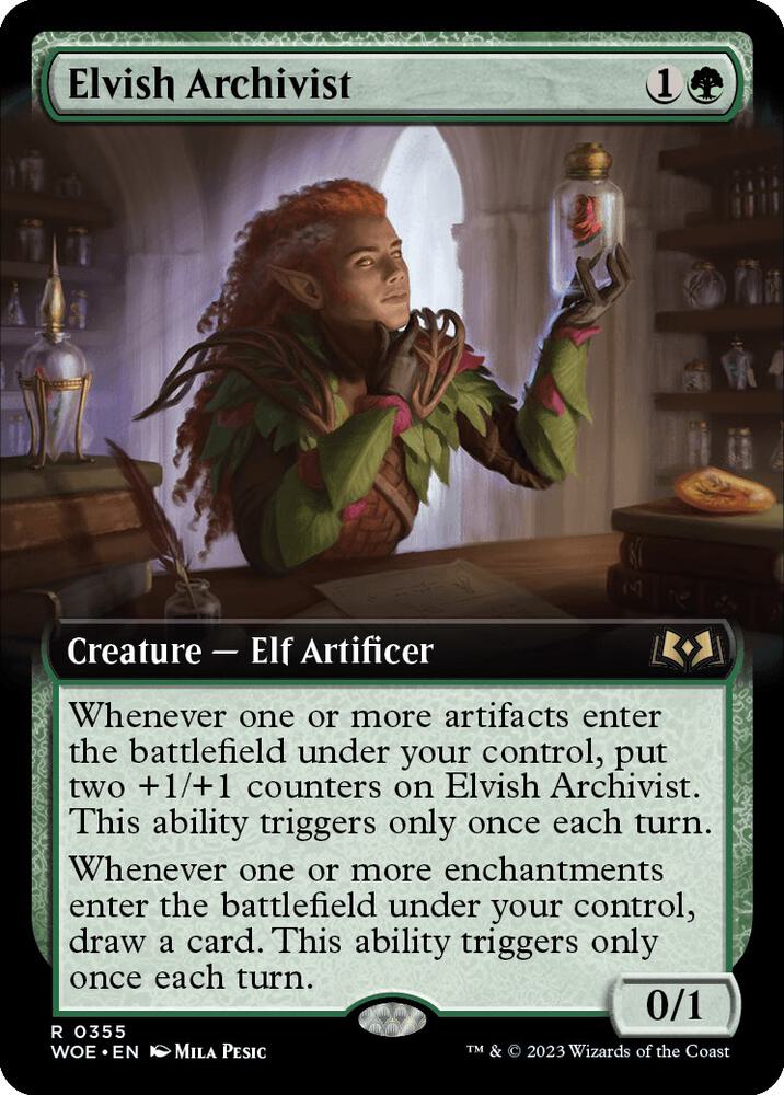 Elvish Archivist 355/276 (Wilds of Eldraine)  - Extended Art | Good Games North