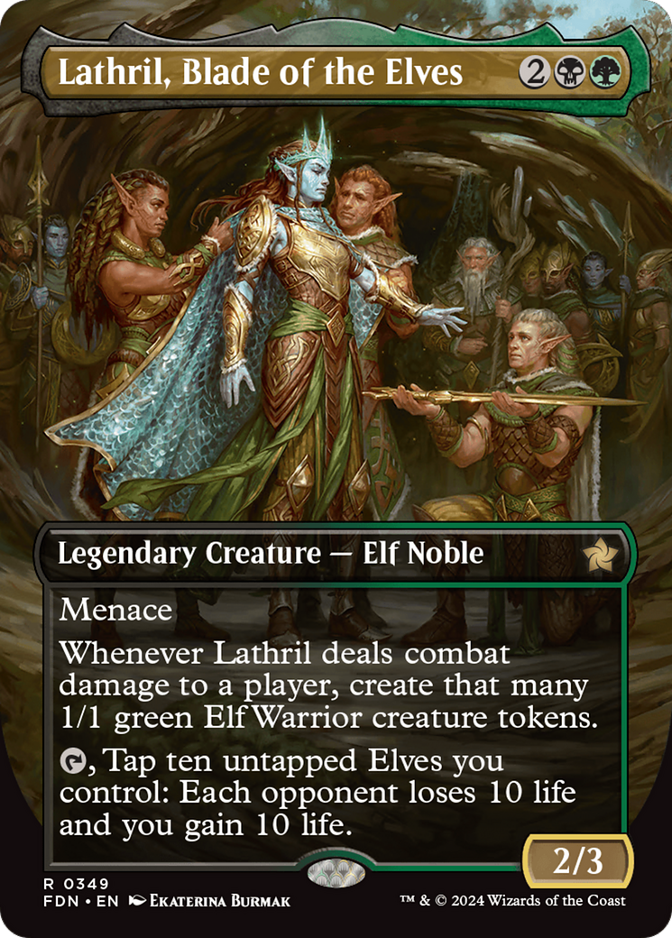 Lathril, Blade of the Elves (Borderless) [Foundations] | Good Games North
