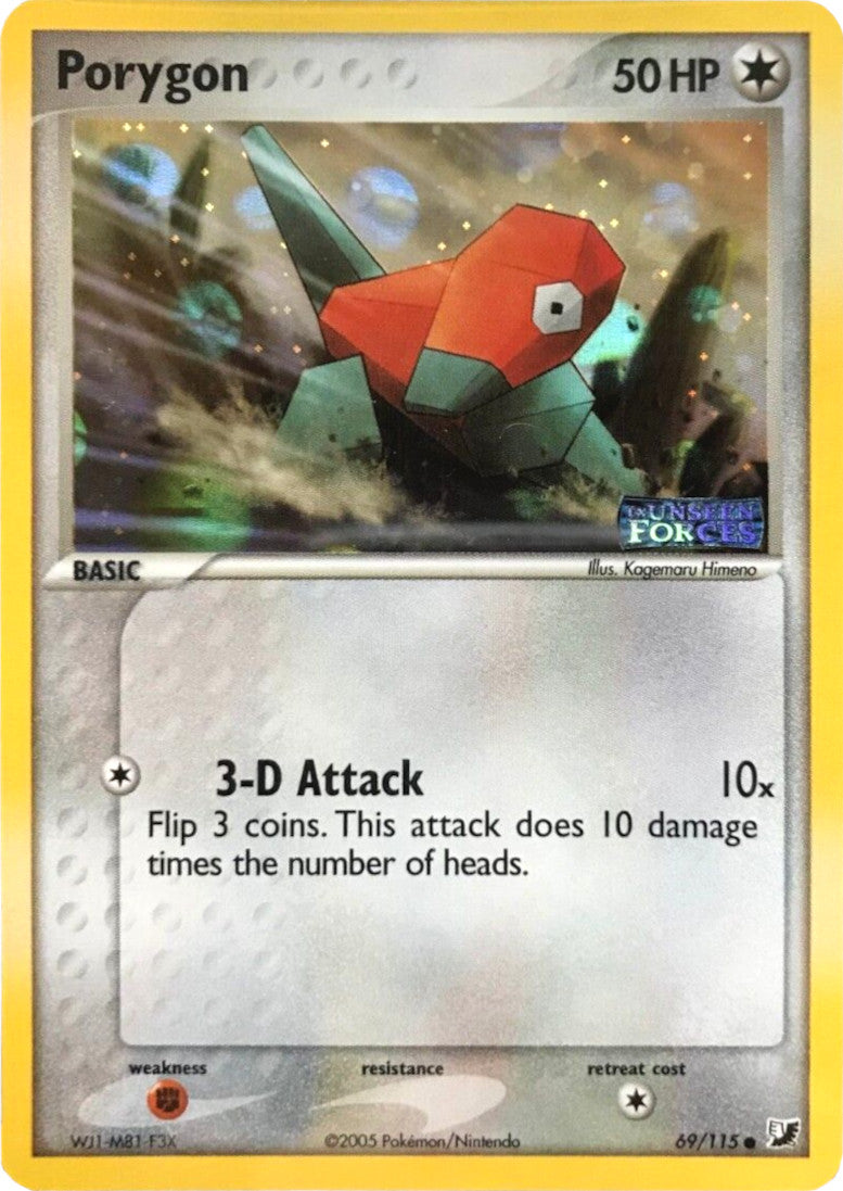 Porygon (69/115) (Stamped) [EX: Unseen Forces] | Good Games North