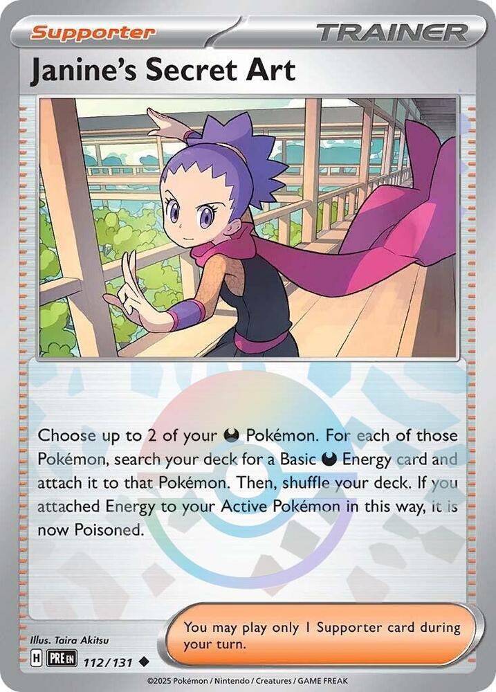 Janine's Secret Art (112/131) (Poke Ball Pattern) [Scarlet & Violet: Prismatic Evolutions] | Good Games North