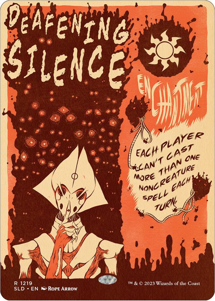 Deafening Silence 1219 (Secret Lair Drop Series)  - Borderless Foil | Good Games North