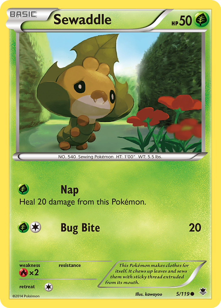 Sewaddle (5/119) [XY: Phantom Forces] | Good Games North