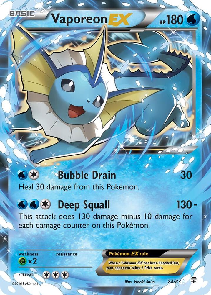 Vaporeon EX 24/83 (Generations)  - Holofoil | Good Games North