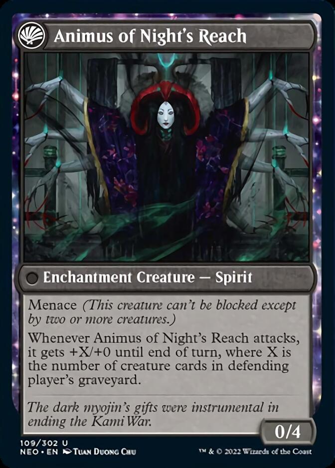 The Long Reach of Night // Animus of Night's Reach [Kamigawa: Neon Dynasty] | Good Games North