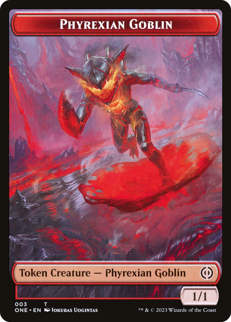 Phyrexian Goblin // Phyrexian Horror Double-Sided Token [Phyrexia: All Will Be One Tokens] | Good Games North