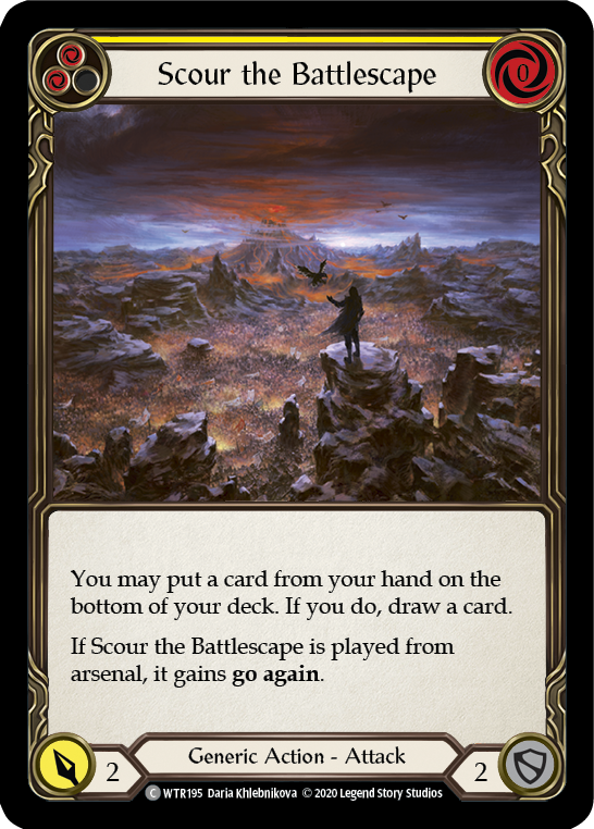 Scour the Battlescape (Yellow) [U-WTR195] (Welcome to Rathe Unlimited)  Unlimited Rainbow Foil | Good Games North