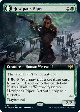 Howlpack Piper Extended Art (Innistrad: Crimson Vow)  - Foil | Good Games North