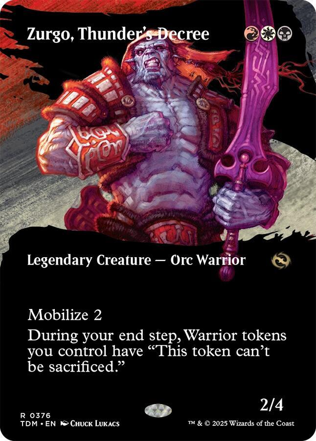 Zurgo Thunders Decree Borderless (Tarkir: Dragonstorm)  | Good Games North