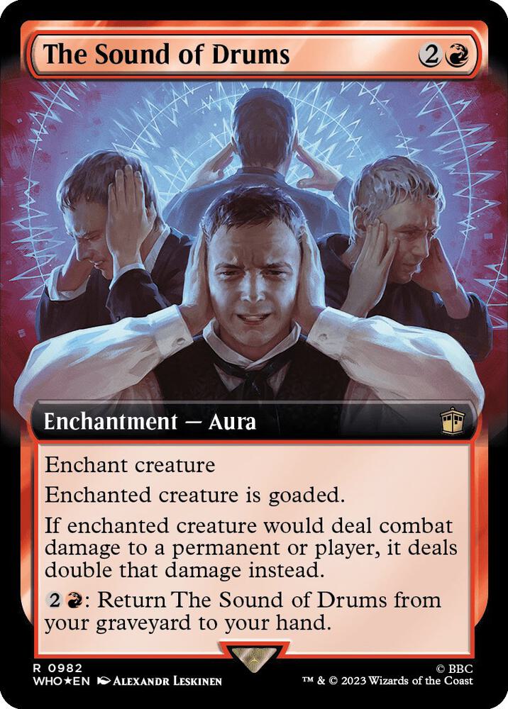 The Sound of Drums Extended Art Surge Foil (Universes Beyond: Doctor Who)  - Foil | Good Games North
