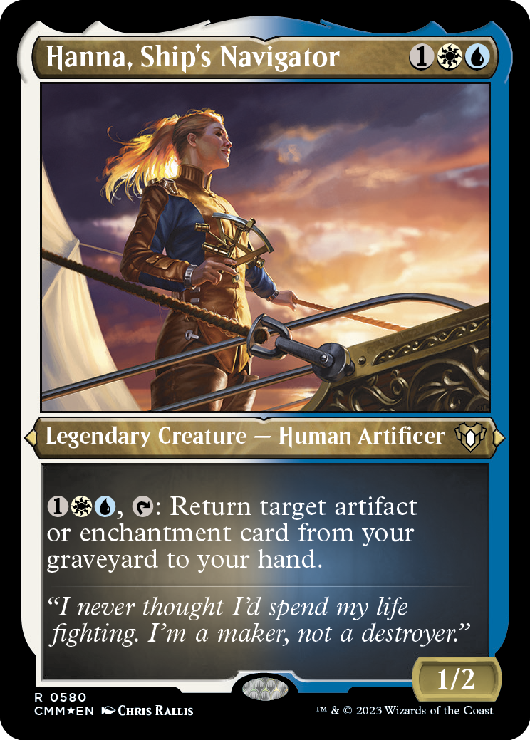 Hanna, Ship's Navigator (Foil Etched) [Commander Masters] | Good Games North