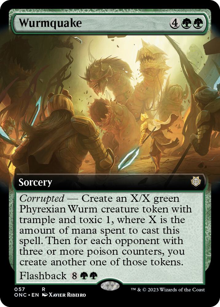 Wurmquake Extended Art (Commander: Phyrexia: All Will Be One)  | Good Games North