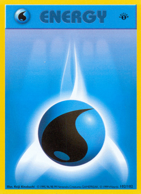 Water Energy (102/102) (Shadowless) [Base Set 1st Edition] | Good Games North