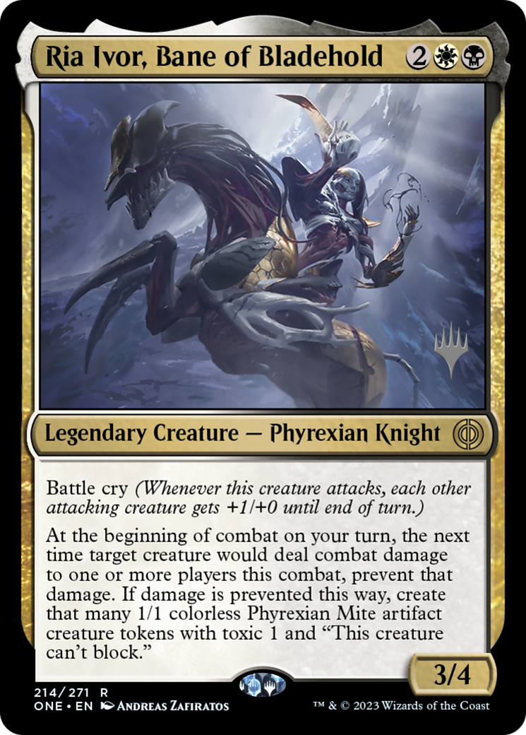 Ria Ivor, Bane of Bladehold (Promo Pack) [Phyrexia: All Will Be One Promos] | Good Games North